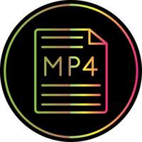 mP4 linje lutning på grund av Färg ikon design vektor