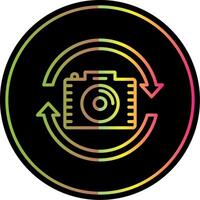 Schalter Kamera Linie Gradient fällig Farbe Symbol Design vektor