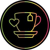 Liebe Kaffee Linie Gradient fällig Farbe Symbol Design vektor