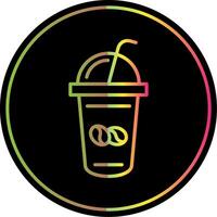 Kaffee Shake Linie Gradient fällig Farbe Symbol Design vektor