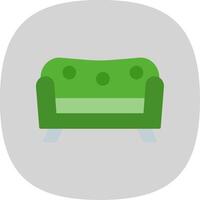 Sofa eben Kurve Symbol Design vektor