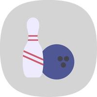 Bowling eben Kurve Symbol Design vektor