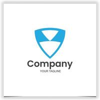 Schild Blau Logo Design Vorlage vektor