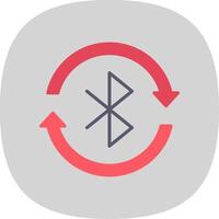 Bluetooth eben Kurve Symbol Design vektor