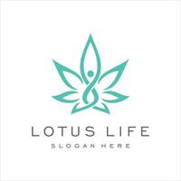 Lotus Blume Luxus Logo Design Vorlage vektor
