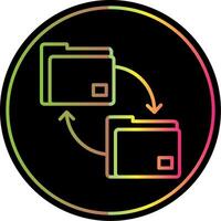 Mappe Verwaltung Linie Gradient fällig Farbe Symbol Design vektor