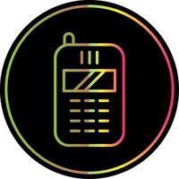 Telefon Linie Gradient fällig Farbe Symbol Design vektor
