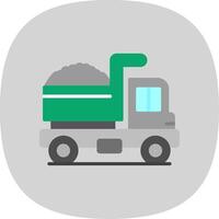 Dump LKW eben Kurve Symbol Design vektor