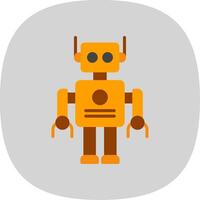 Roboter eben Kurve Symbol Design vektor