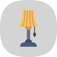 lampa platt kurva ikon design vektor