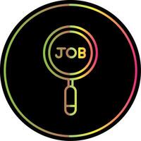 Job Suche Linie Gradient fällig Farbe Symbol Design vektor