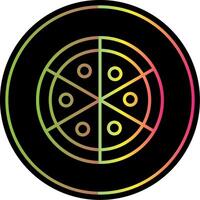 Pizza Linie Gradient fällig Farbe Symbol Design vektor