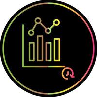 Zeit Analyse Linie Gradient fällig Farbe Symbol Design vektor