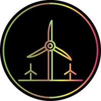 Turbine Energie Linie Gradient fällig Farbe Symbol Design vektor