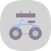 Fahrrad eben Kurve Symbol Design vektor