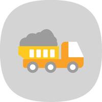 Kipper LKW eben Kurve Symbol Design vektor