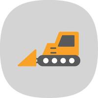 Bulldozer eben Kurve Symbol Design vektor