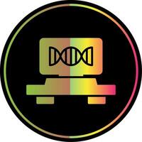 DNA Strand Glyphe fällig Farbe Symbol Design vektor