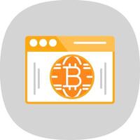 Bitcoin Netz eben Kurve Symbol Design vektor