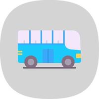 stad buss platt kurva ikon design vektor