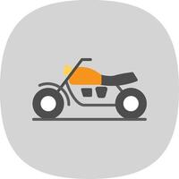 motorcyklar platt kurva ikon design vektor