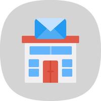 Post Büro eben Kurve Symbol Design vektor