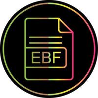 ebf Datei Format Linie Gradient fällig Farbe Symbol Design vektor