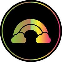 Regenbogen Glyphe fällig Farbe Symbol Design vektor