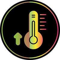 termometer glyf på grund av Färg ikon design vektor