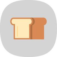 bröd platt kurva ikon design vektor