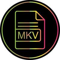 mkv fil formatera linje lutning på grund av Färg ikon design vektor