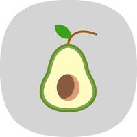 Avocado eben Kurve Symbol Design vektor