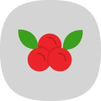 Preiselbeeren eben Kurve Symbol Design vektor