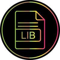 lib Datei Format Linie Gradient fällig Farbe Symbol Design vektor