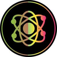 atomar Glyphe fällig Farbe Symbol Design vektor