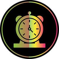 Alarm Uhr Glyphe fällig Farbe Symbol Design vektor