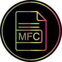 mfc fil formatera linje lutning på grund av Färg ikon design vektor