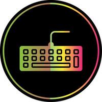 Tastatur Glyphe fällig Farbe Symbol Design vektor