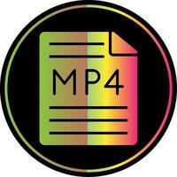 mP4 glyf på grund av Färg ikon design vektor