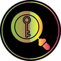 Schlüssel Glyphe fällig Farbe Symbol Design vektor