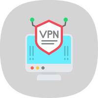 vpn eben Kurve Symbol Design vektor