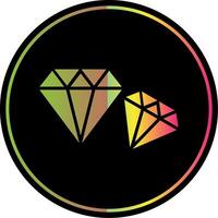 Diamant Glyphe fällig Farbe Symbol Design vektor