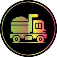 Dump LKW Glyphe fällig Farbe Symbol Design vektor