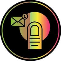 Email Glyphe fällig Farbe Symbol Design vektor