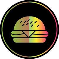 Burger Glyphe fällig Farbe Symbol Design vektor