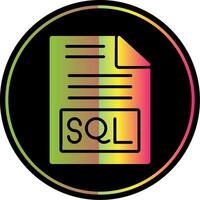 sql Glyphe fällig Farbe Symbol Design vektor