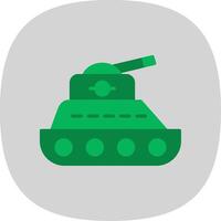 Panzer eben Kurve Symbol Design vektor