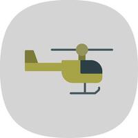 Hubschrauber eben Kurve Symbol Design vektor