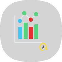 Zeit Analyse eben Kurve Symbol Design vektor