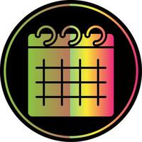 Kalender Glyphe fällig Farbe Symbol Design vektor